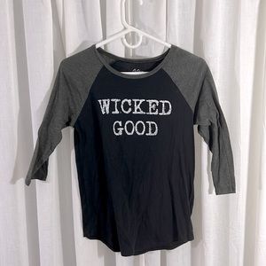 Wicked Good Black and Grey Women’s size S Tee
